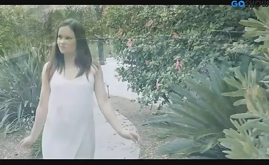 Sensual Brunette Masturbates Poolside